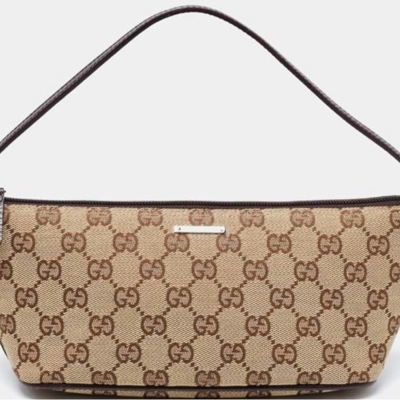 Gucci Brown Monogram Shoulder Bag - Picture 1 of 5